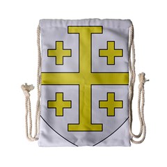 The Arms Of The Kingdom Of Jerusalem  Drawstring Bag (small) by abbeyz71