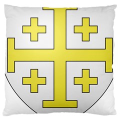 The Arms Of The Kingdom Of Jerusalem Large Cushion Case (one Side) by abbeyz71