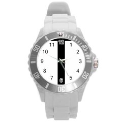 Anchored Cross  Round Plastic Sport Watch (l) by abbeyz71