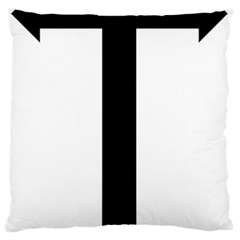 Anchored Cross  Large Flano Cushion Case (one Side) by abbeyz71