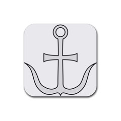 Anchored Cross  Rubber Coaster (square)  by abbeyz71