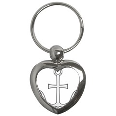 Anchored Cross  Key Chains (heart)  by abbeyz71