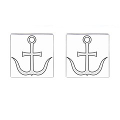 Anchored Cross  Cufflinks (square) by abbeyz71