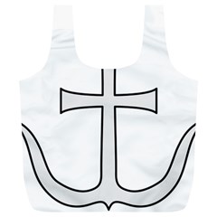 Anchored Cross  Full Print Recycle Bags (l)  by abbeyz71