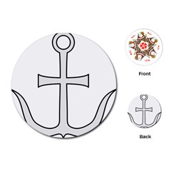 Anchored Cross Playing Cards (Round) 