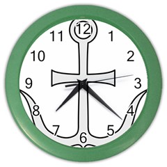 Anchored Cross Color Wall Clocks