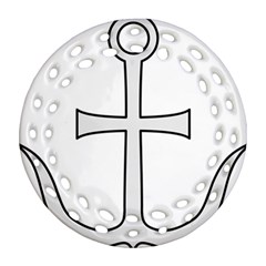 Anchored Cross Ornament (Round Filigree)