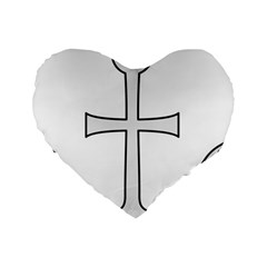 Anchored Cross Standard 16  Premium Heart Shape Cushions