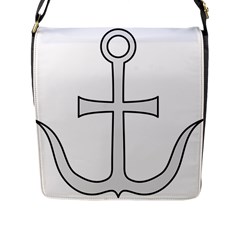 Anchored Cross Flap Messenger Bag (L) 