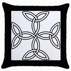 Carolingian Cross Throw Pillow Case (black) by abbeyz71