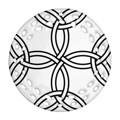 Carolingian Cross Round Filigree Ornament (two Sides) by abbeyz71