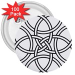 Carolingian Cross 3  Buttons (100 pack)  Front