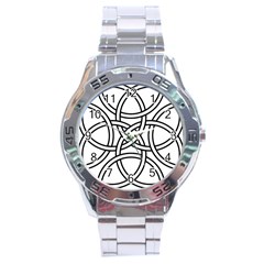 Carolingian Cross Stainless Steel Analogue Watch by abbeyz71