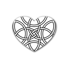 Carolingian Cross Rubber Coaster (heart)  by abbeyz71