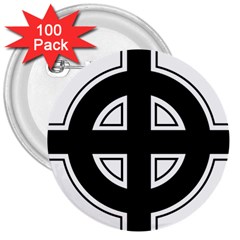 Celtic Cross 3  Buttons (100 pack) 