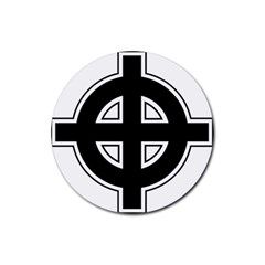 Celtic Cross Rubber Round Coaster (4 pack) 