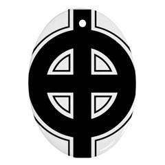 Celtic Cross Oval Ornament (Two Sides)