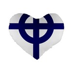 Celtic Cross  Standard 16  Premium Heart Shape Cushions Front