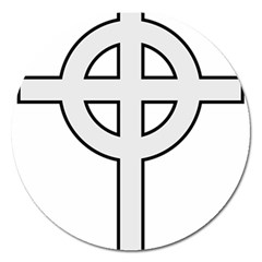 Celtic Cross  Magnet 5  (round) by abbeyz71