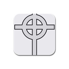 Celtic Cross  Rubber Square Coaster (4 Pack)  by abbeyz71