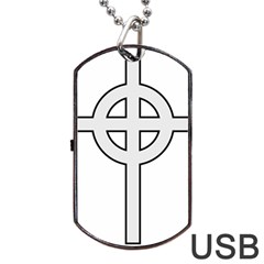 Celtic Cross  Dog Tag Usb Flash (one Side) by abbeyz71