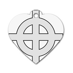 Celtic Cross  Dog Tag Heart (one Side) by abbeyz71