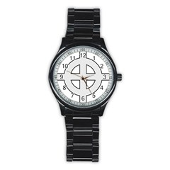 Celtic Cross  Stainless Steel Round Watch