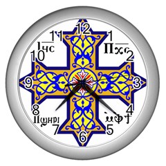 Coptic Cross Wall Clocks (silver)  by abbeyz71