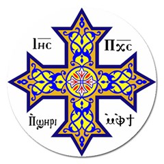 Coptic Cross Magnet 5  (round) by abbeyz71