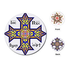 Coptic Cross Playing Cards (round)  by abbeyz71