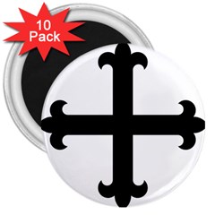 Cross Fleury  3  Magnets (10 Pack)  by abbeyz71