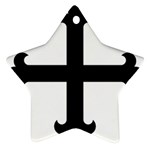 Cross Fleury  Star Ornament (Two Sides) Back