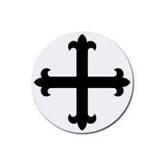 Cross Fleury Rubber Round Coaster (4 Pack)  by abbeyz71