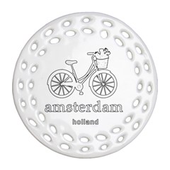 Amsterdam Round Filigree Ornament (two Sides) by Valentinaart
