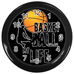 Basketball is my life Wall Clocks (Black) Front