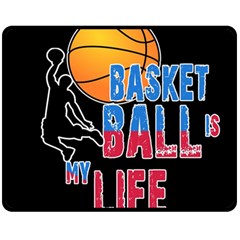 Basketball Is My Life Fleece Blanket (medium)  by Valentinaart