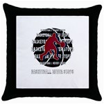 Basketball never stops Throw Pillow Case (Black) Front