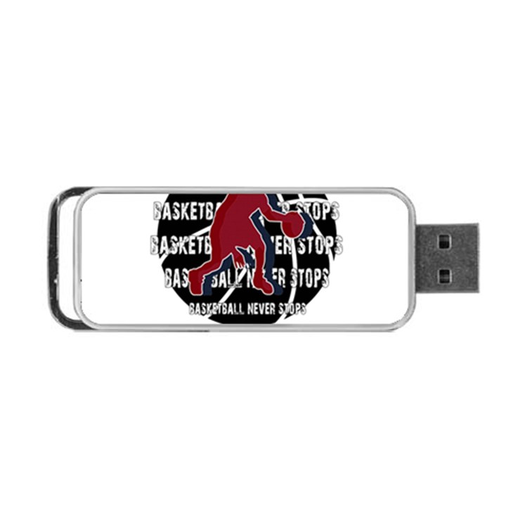Basketball never stops Portable USB Flash (One Side)