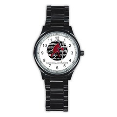 Basketball Never Stops Stainless Steel Round Watch by Valentinaart