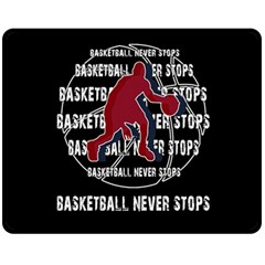 Basketball Never Stops Fleece Blanket (medium)  by Valentinaart