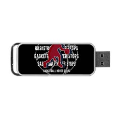 Basketball Never Stops Portable Usb Flash (one Side) by Valentinaart