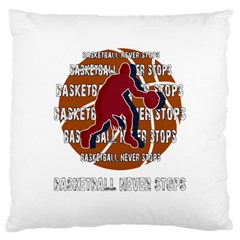 Basketball Never Stops Standard Flano Cushion Case (two Sides) by Valentinaart
