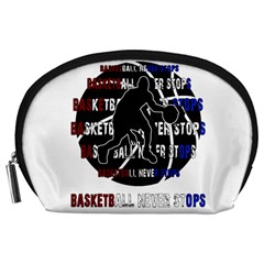 Basketball Never Stops Accessory Pouches (large)  by Valentinaart