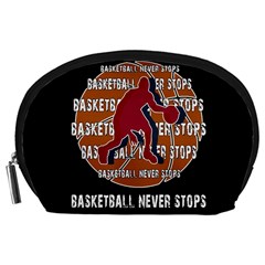 Basketball Never Stops Accessory Pouches (large)  by Valentinaart