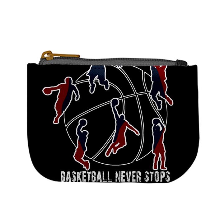 Basketball never stops Mini Coin Purses