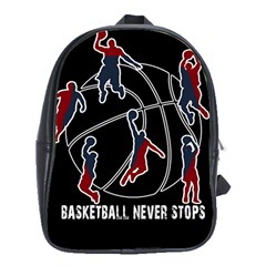 Basketball Never Stops School Bags (xl)  by Valentinaart