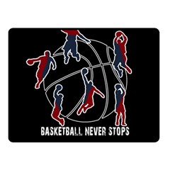 Basketball Never Stops Double Sided Fleece Blanket (small)  by Valentinaart