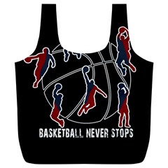 Basketball Never Stops Full Print Recycle Bags (l)  by Valentinaart