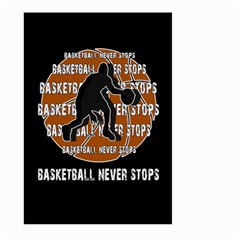 Basketball Never Stops Large Garden Flag (two Sides) by Valentinaart