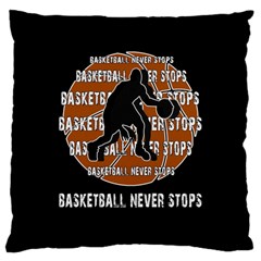 Basketball Never Stops Standard Flano Cushion Case (one Side) by Valentinaart